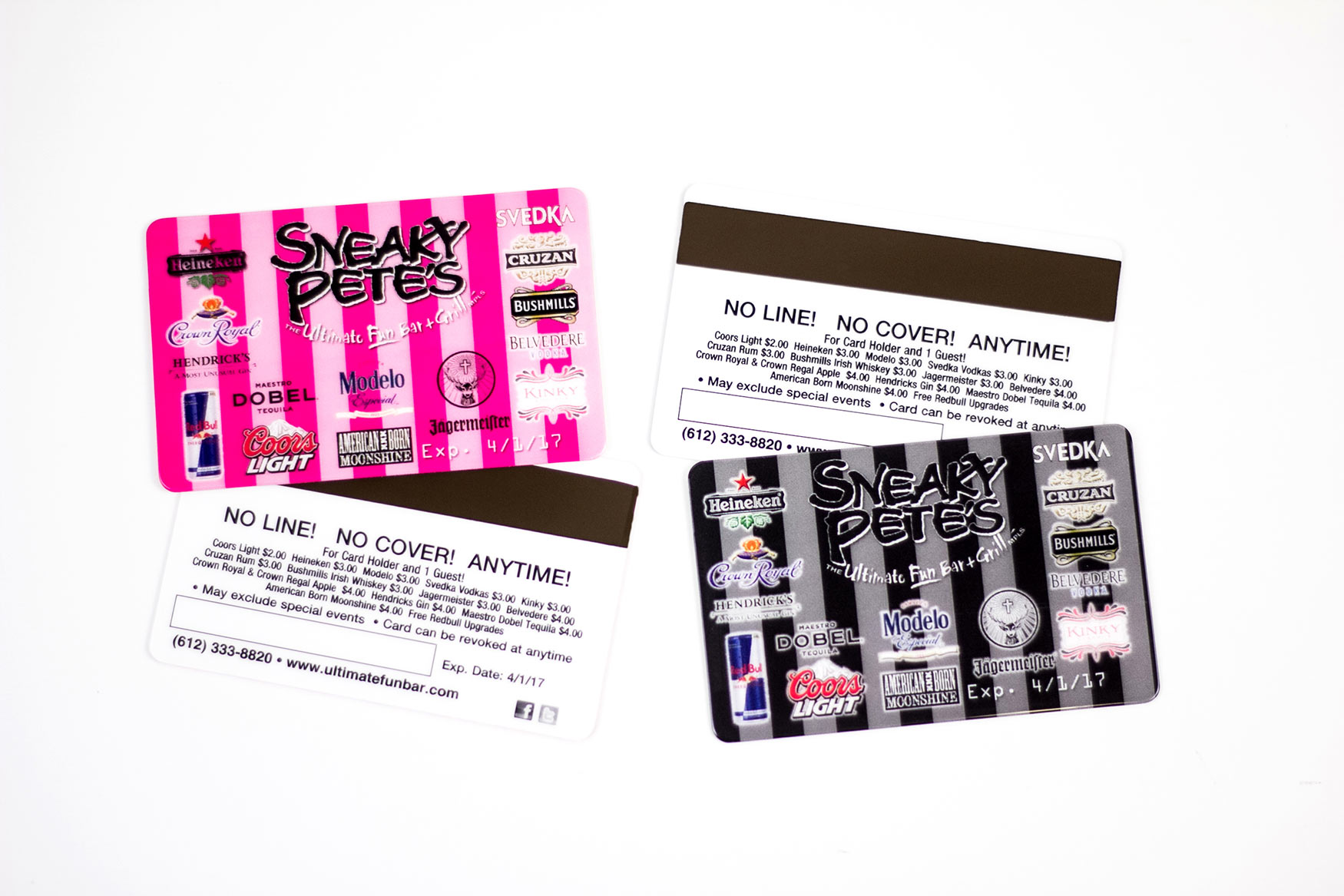 Sneaky Pete's Bar & Grill VIP Cards