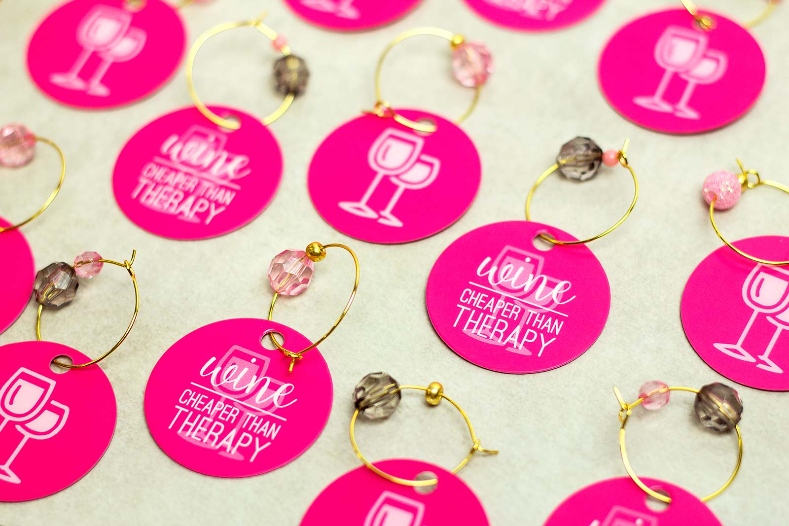 Wine Cheaper Than Therapy Wine Charm