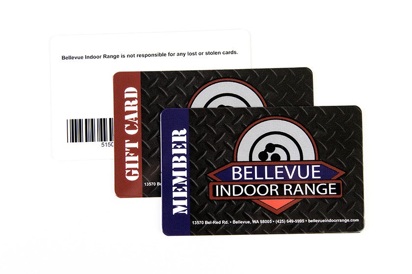 Bellevue Indoor Range Gift and Membership Cards