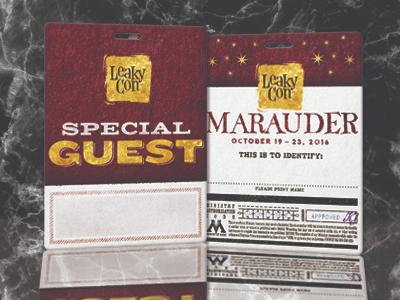 Special Guest Pass for Leaky Con - Writable Surface with Luggage Slot for Lanyard