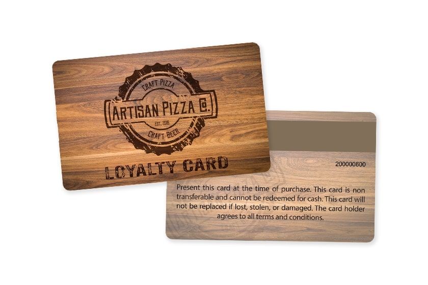 Cards to print in PLA and wood: loyalty cards, visitor cards