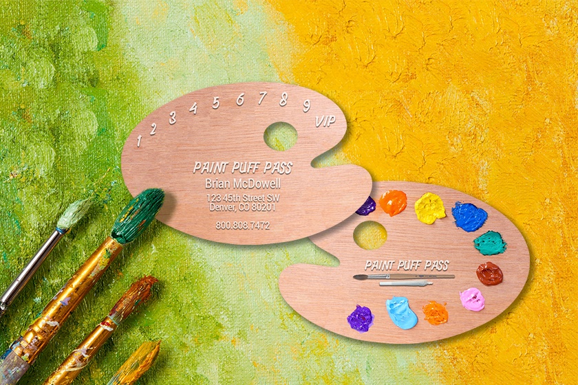 Paint Puff Pass Artist Palette VIP Card