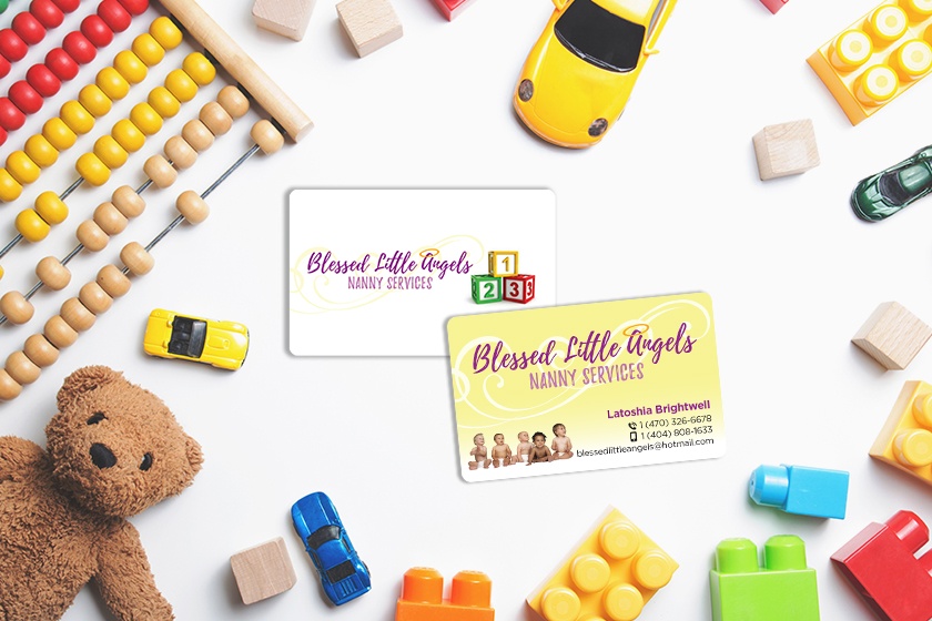 Blessed Little Angels Nanny Services Business Cards