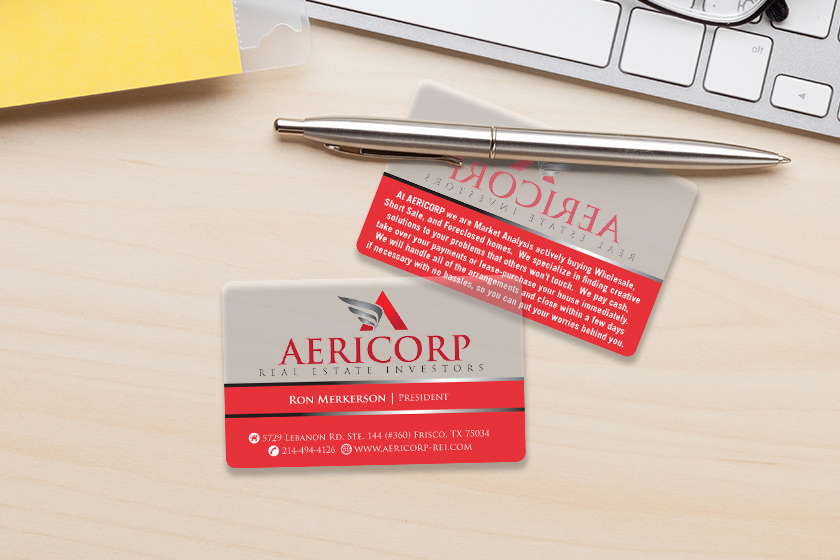 Aericorp Real Estate Investors Business Cards