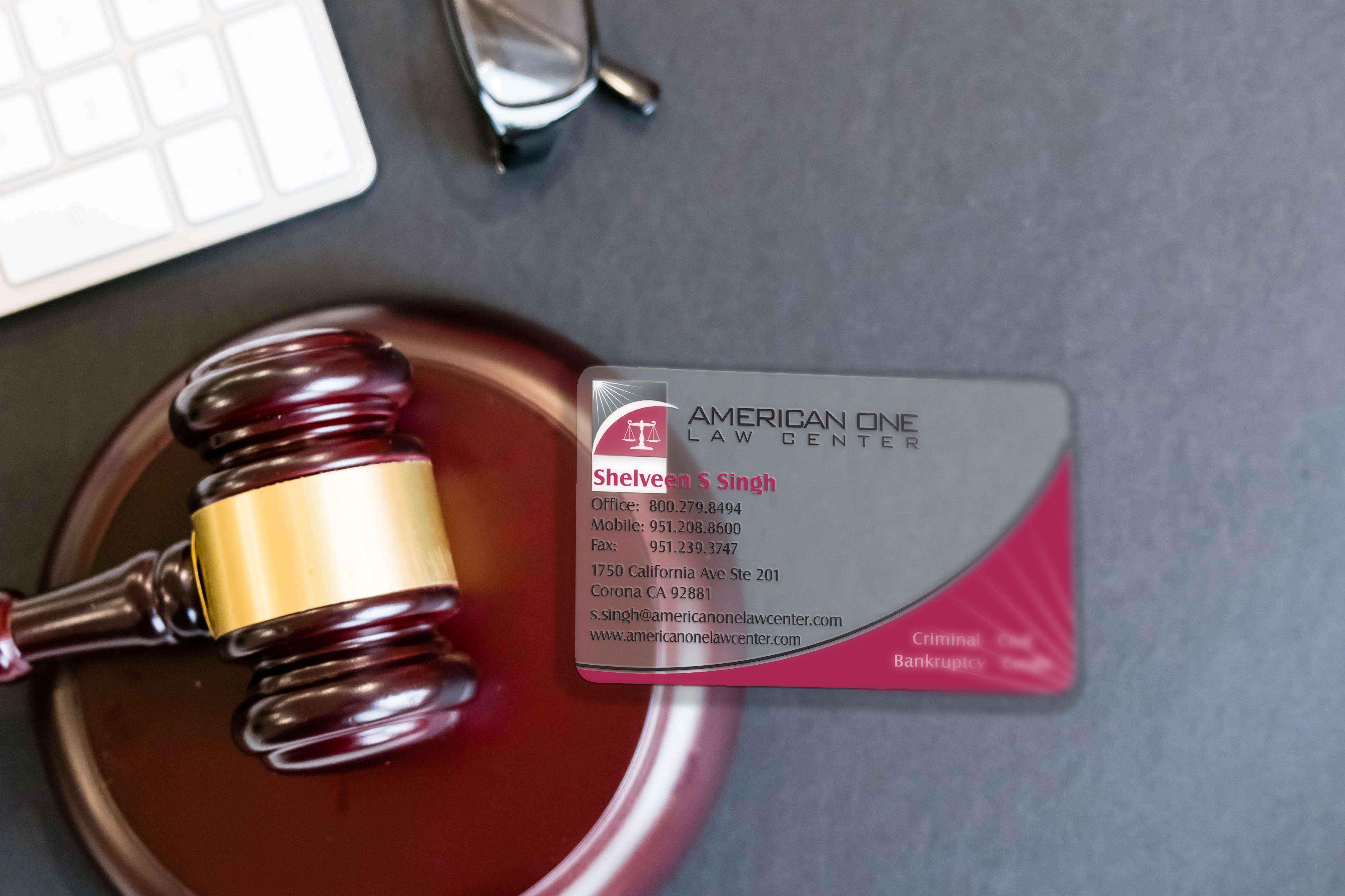 American One Law Center Business Cards