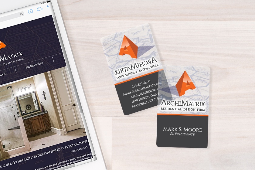 ArchiMatrix Frosted Satin Business Cards