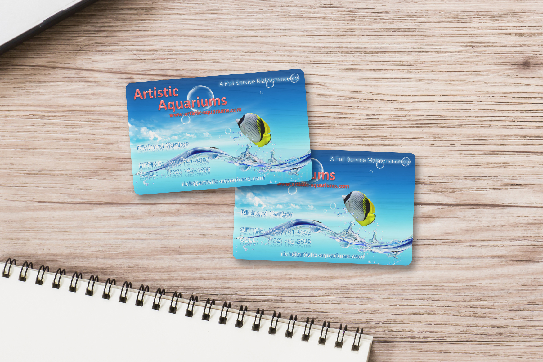 Artistic Aquariums Business Cards