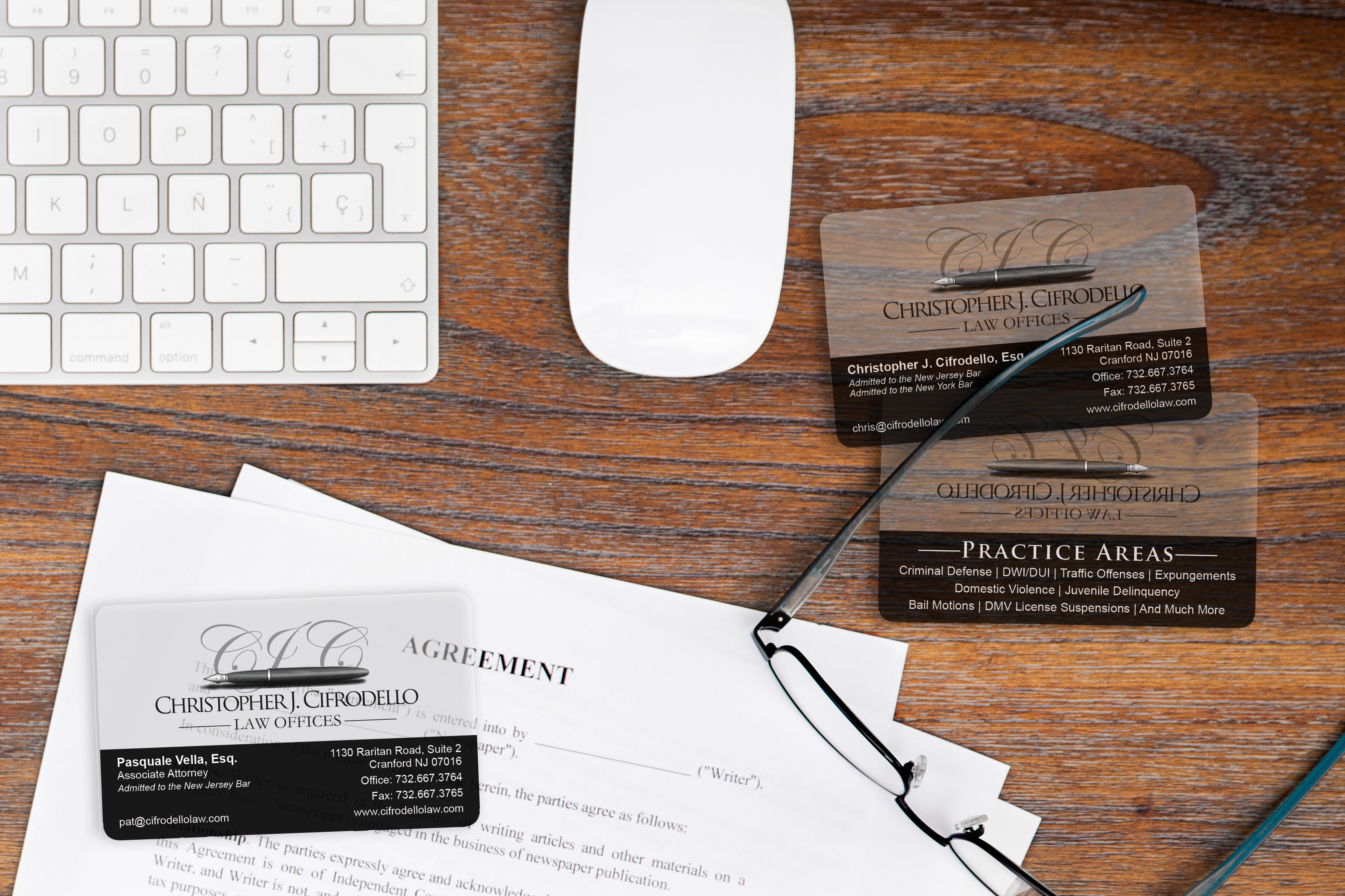 Christopher J. Cifrodello Law Practice Business Cards