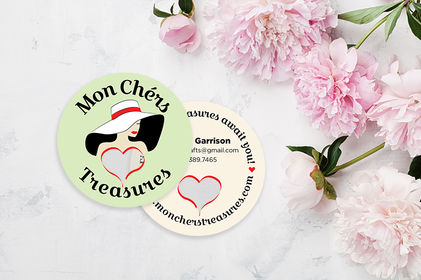 Mon Chers Treasures Clear Business Cards