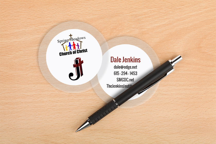 Spring Meadows Church of Christ Round Business Cards
