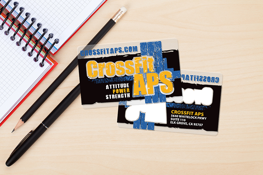 CrossFit APS Clear Business Cards