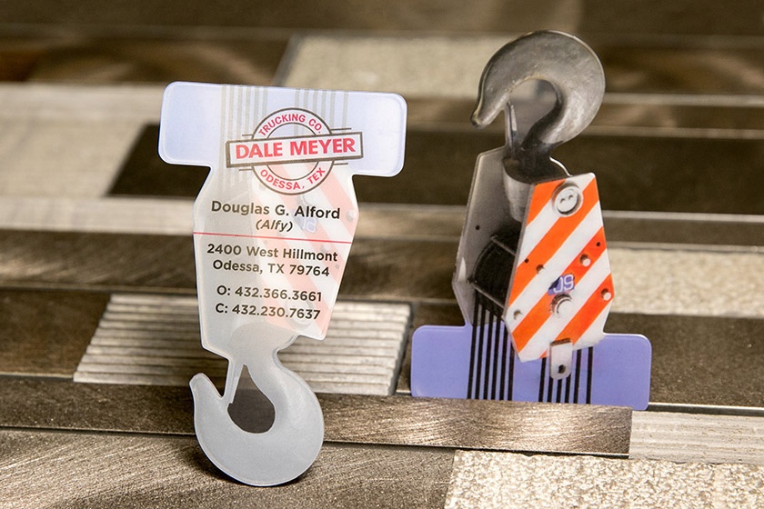 Dale Meyer Trucking Company Die Cut Business Cards