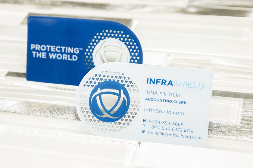 Infrashield Die Cut Business Cards