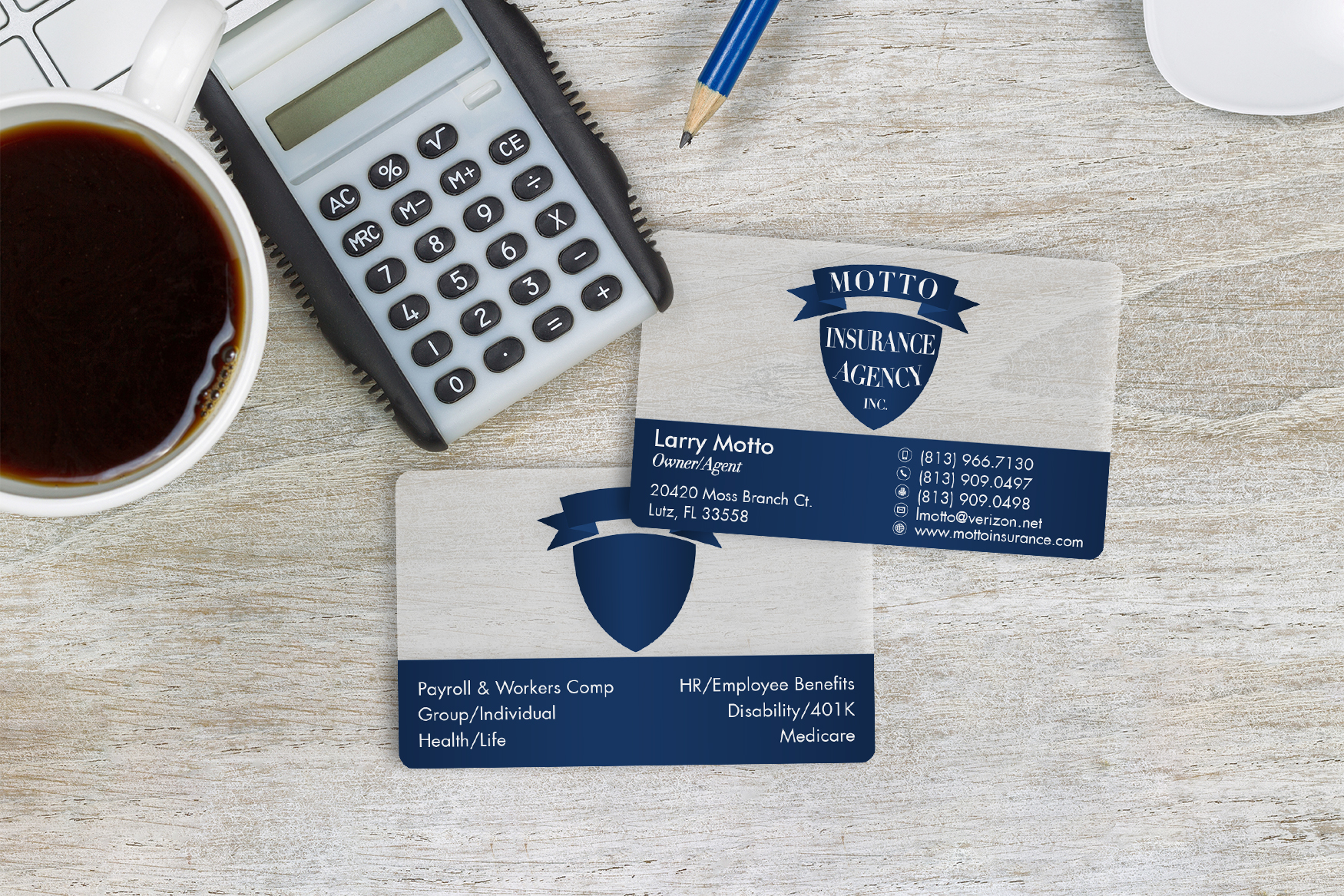 Motto Insurance Agency Business Cards