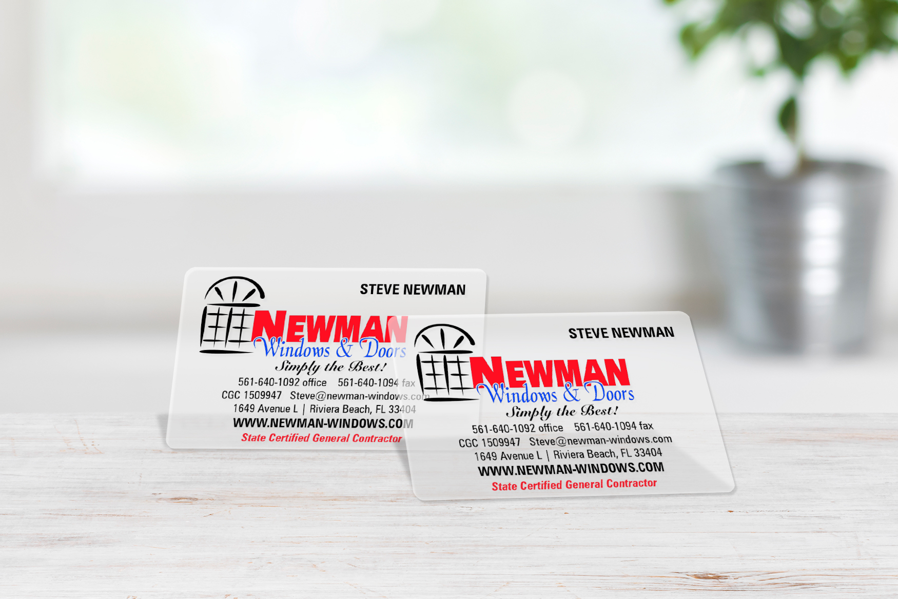 Newman Windows & Doors Business Cards