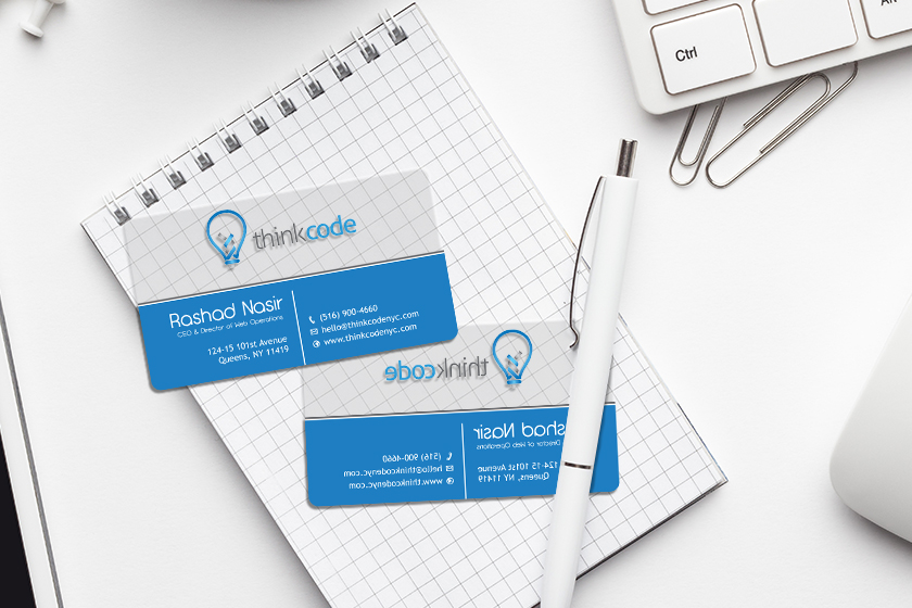 ThinkCode Clear Business Cards