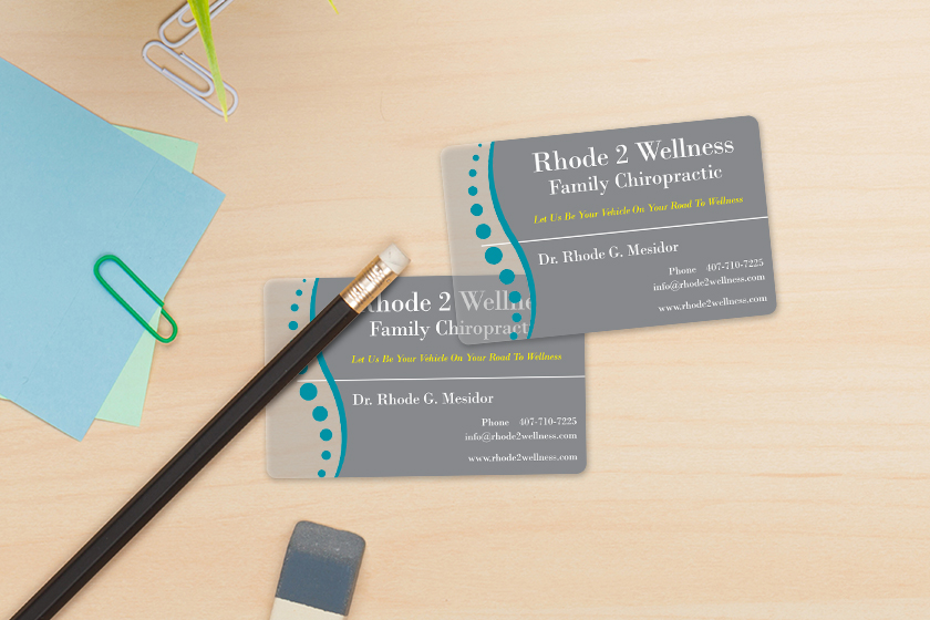 Rhode 2 Wellness Family Chiropractic Business Cards