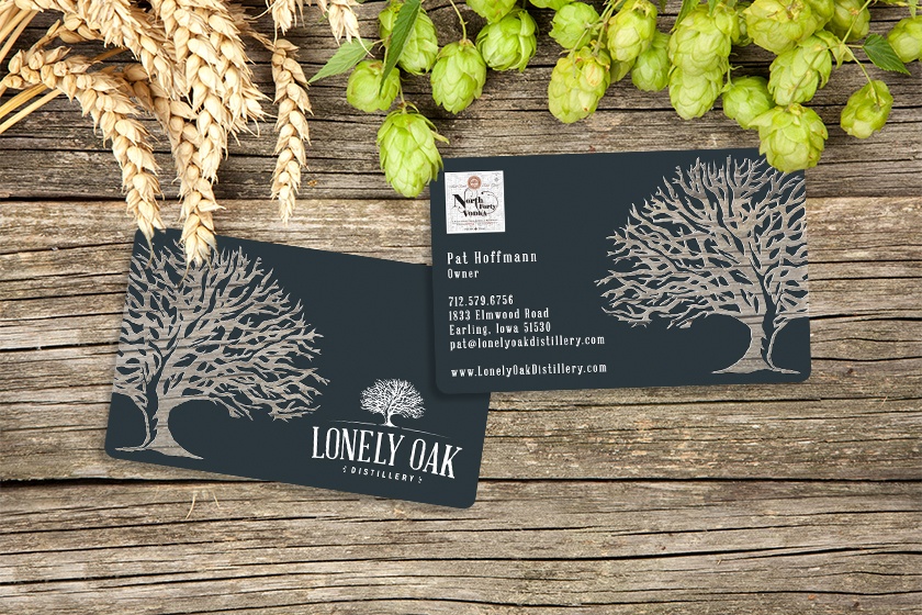 Lonely Oak Distillery Business Cards