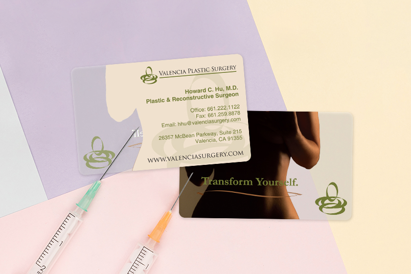 Valencia Plastic Surgery Business Cards
