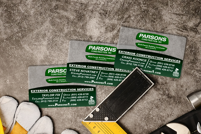 Parsons Construction Business Cards