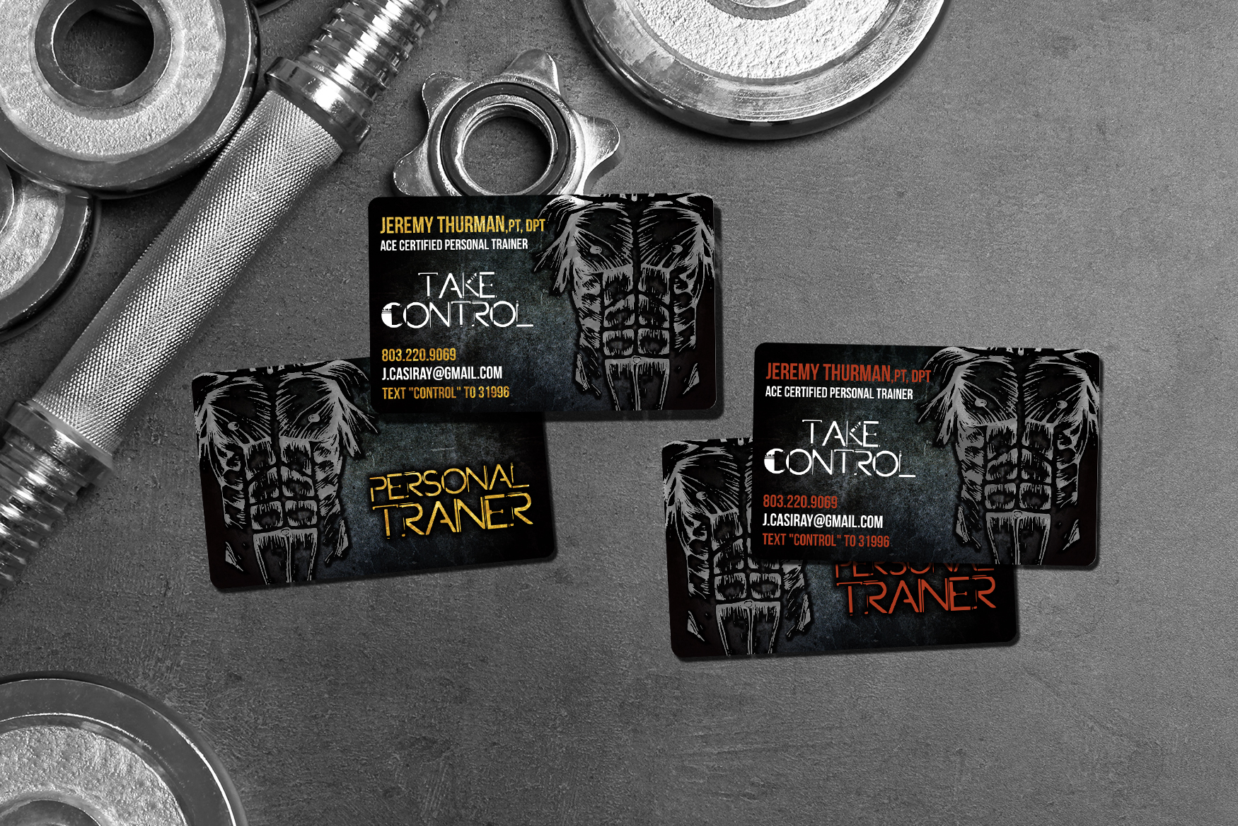 Jeremy Thurman Personal Trainer Business Cards