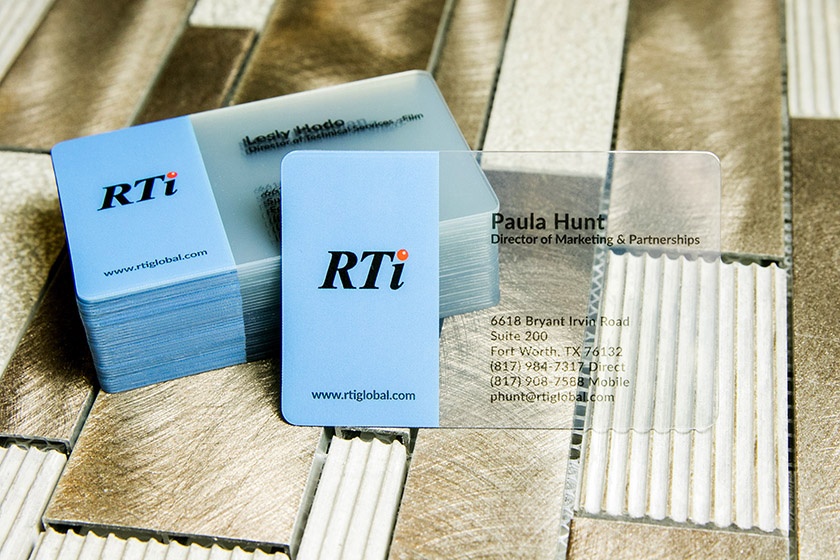 RTi Global Technical Consulting Clear Business Cards