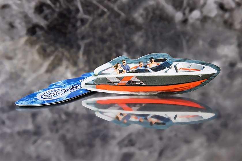 North Texas Marine Boat Shaped Business Cards