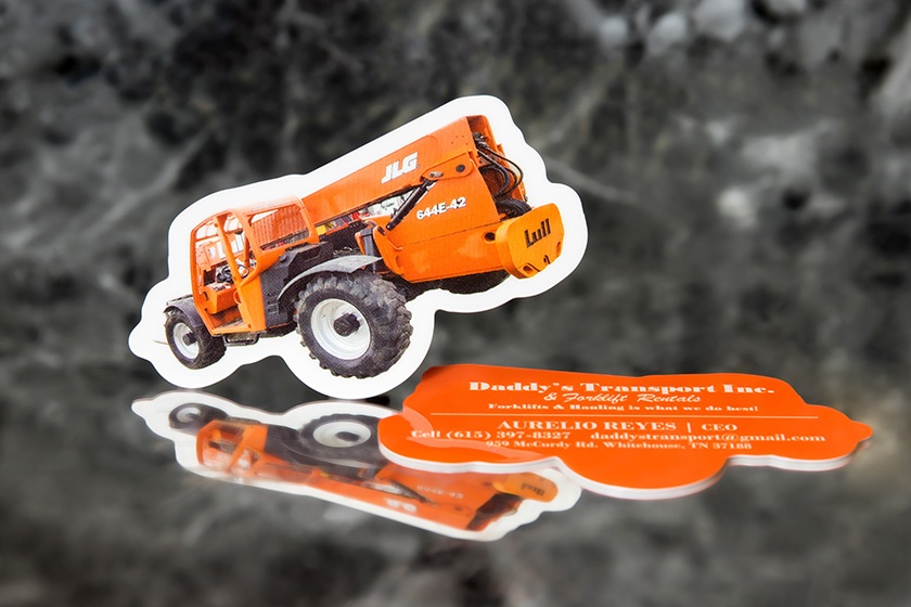 Daddy's Transport & Forklift Rentals Business Cards