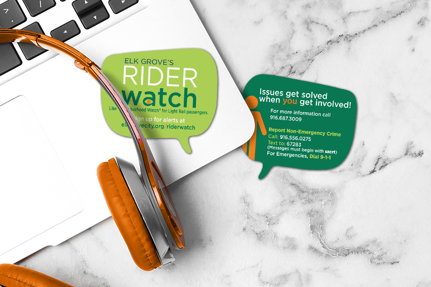 Elk Grove's Rider Watch Business Cards