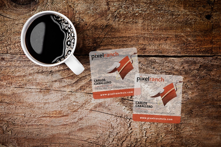 Pixel Ranch Visualizations Frosted Business Cards