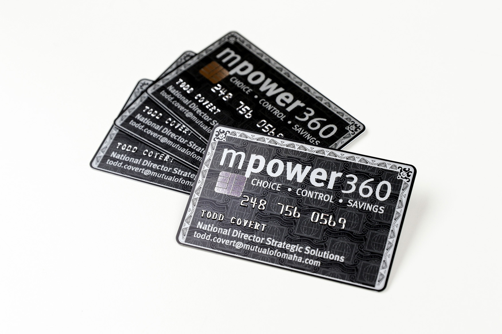 mpower 360 Embossed Business Cards
