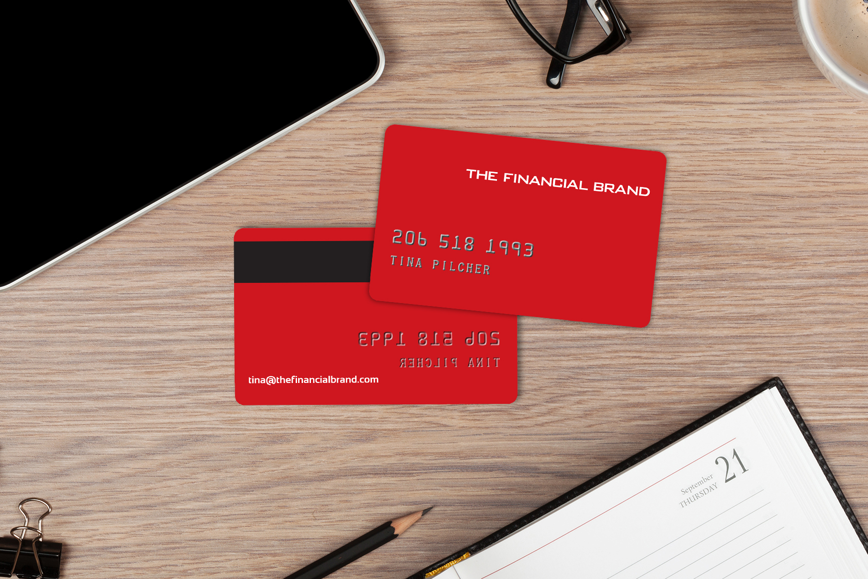 The Financial Brand Embossed Business Cards