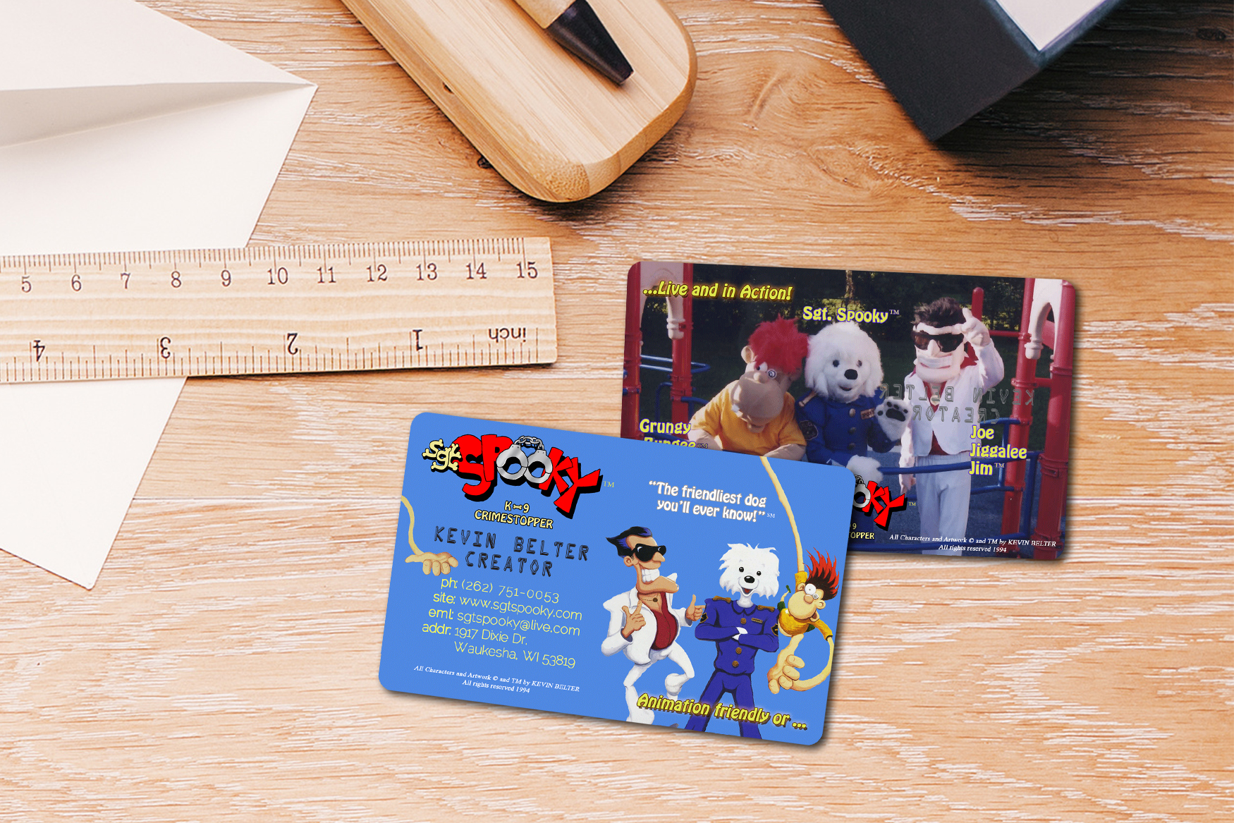 Spooky Paws Embossed Business Cards