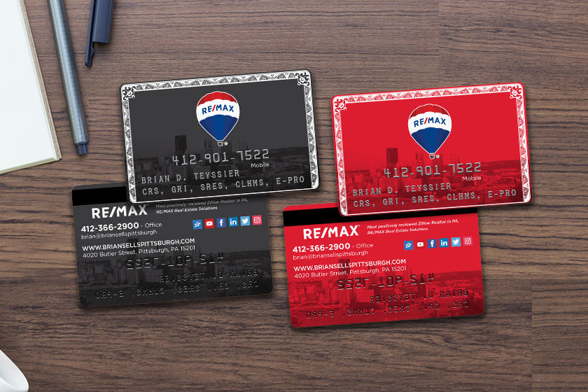 RE/MAX Pittsburgh Embossed Business Cards
