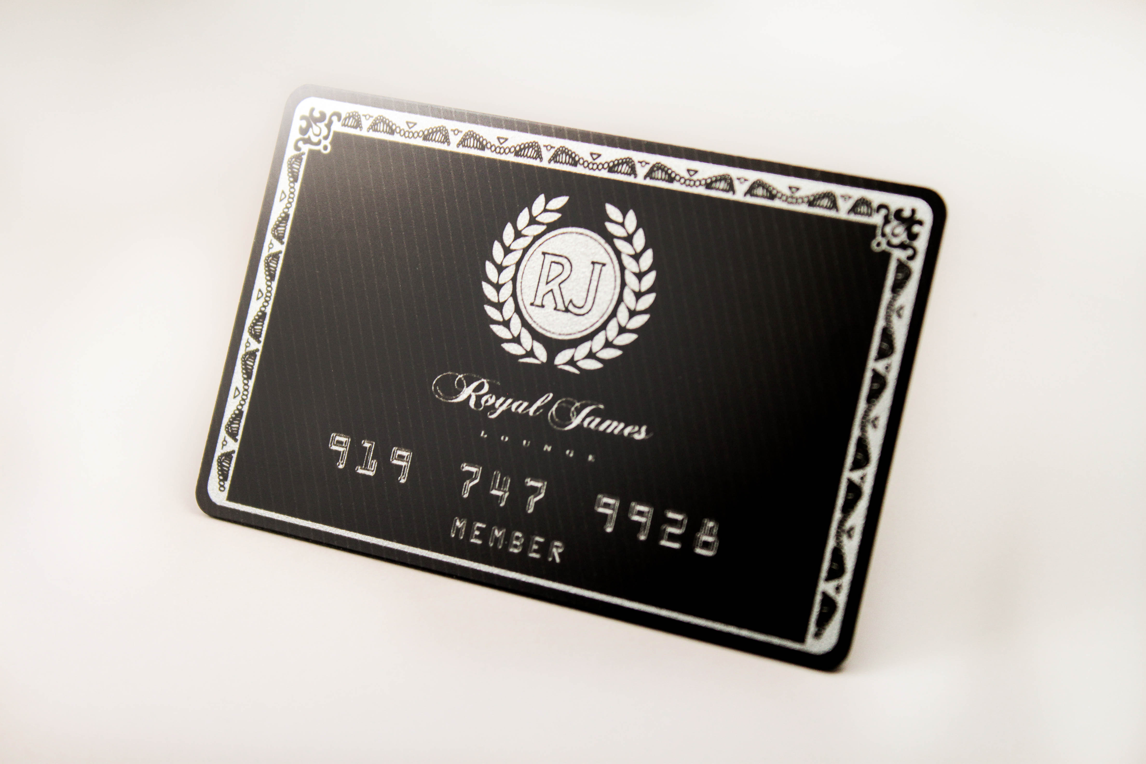 Royal James Lounge Metallic Silver Membership Cards