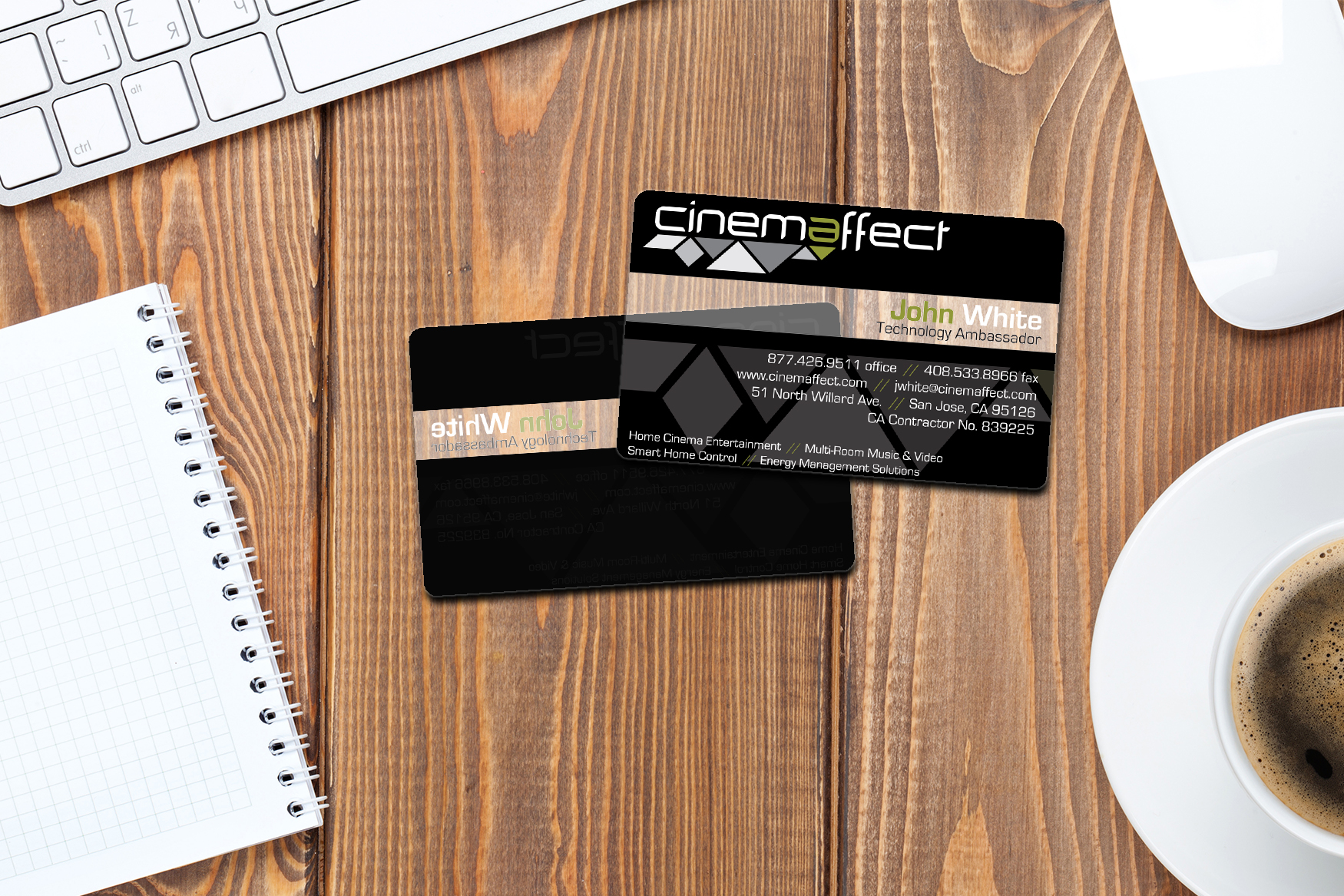 Cinemaffect Frosted Business Cards