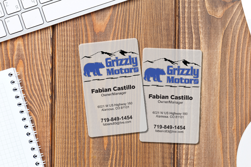 Grizzly Motors Business Cards