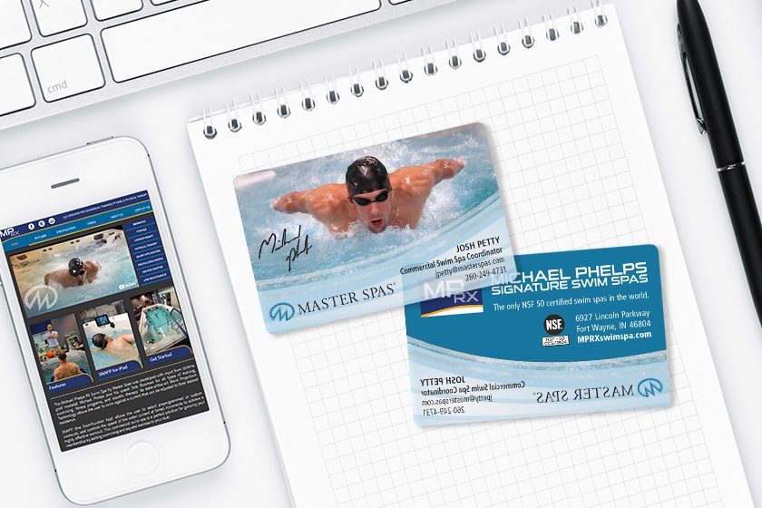 Master Spas Frosted Business Cards