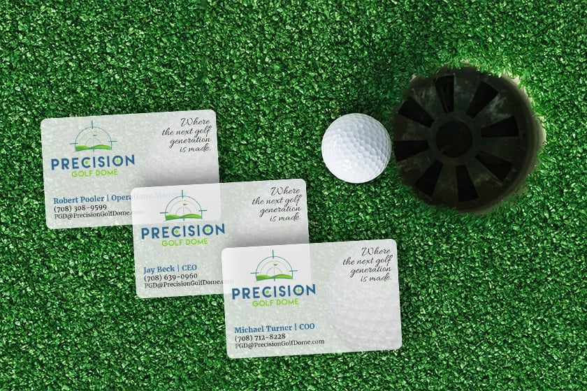 Precision Golf Dome Business Cards