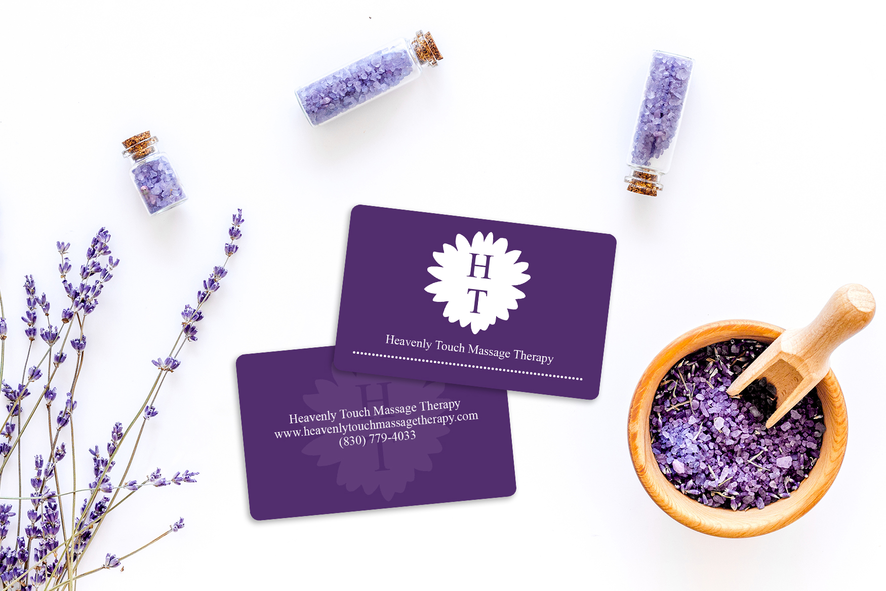 Heavenly Touch Massage Therapy Business Cards