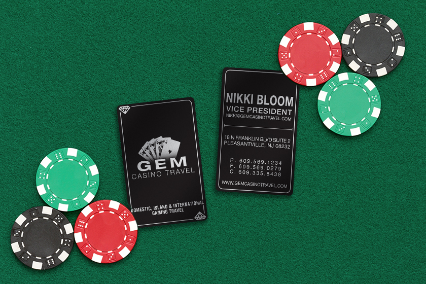 GEM Casino Travel Business Cards