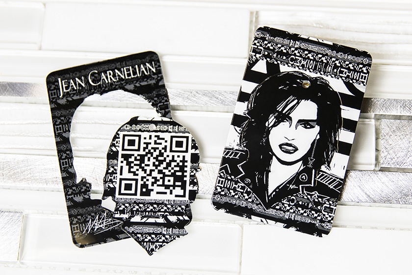 Jean Carnelian QR Code Pop Out Business Cards