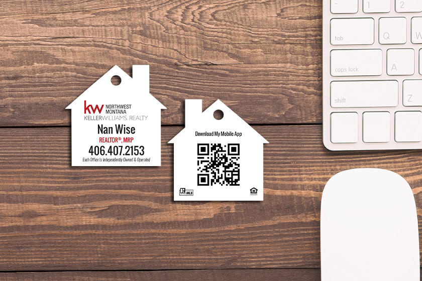 Keller Williams Realty House Shaped Key Tags
