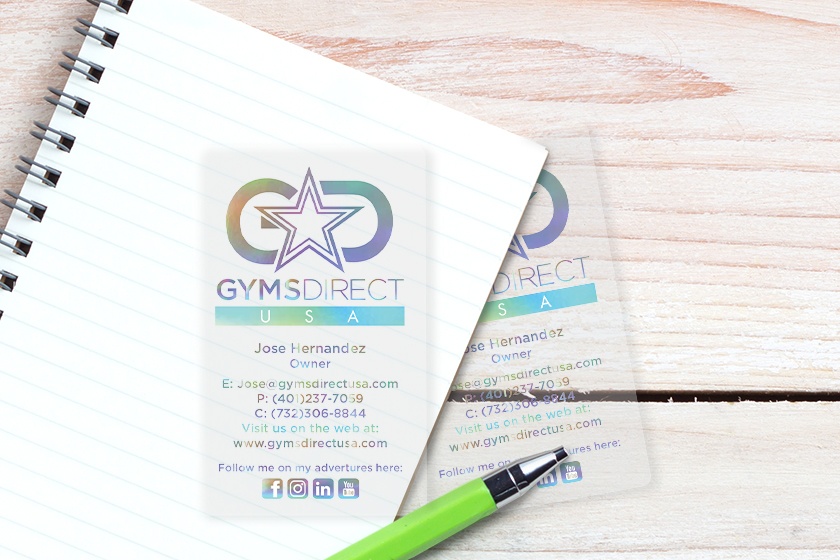 Gyms Direct USA Foil Business Cards