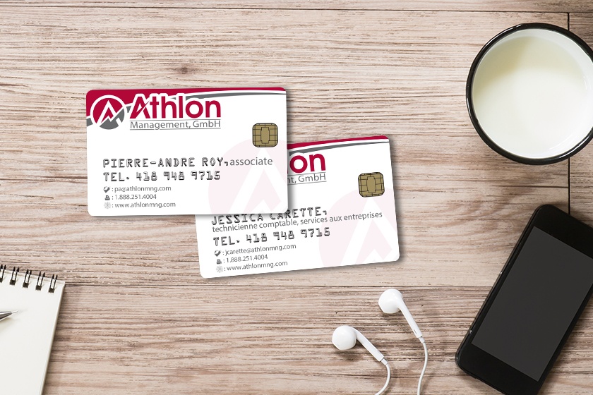 Althlon Management Embossed Business Card
