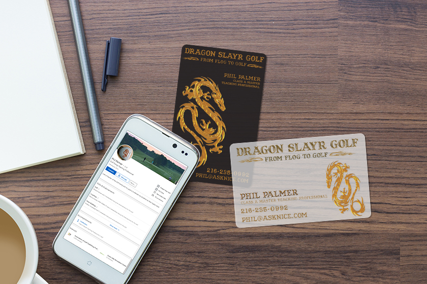 Dragon Slayr Golf Professional Business Cards