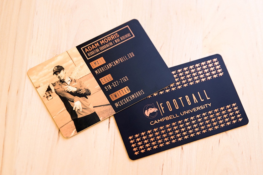 Campbell University Football Coach Business Cards