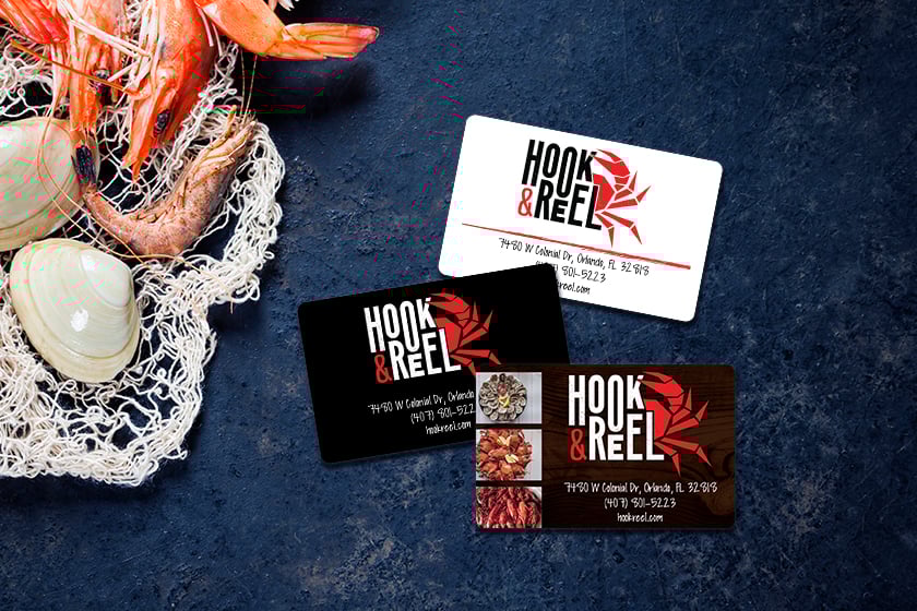Hook & Reel Cajun Seafood & Bar Business Cards