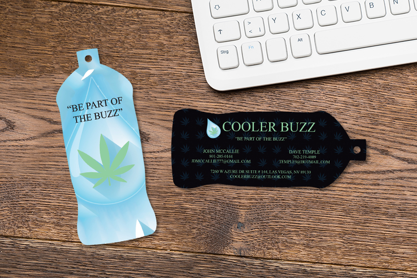 Cooler Buzz Die Cut Business Card Tags