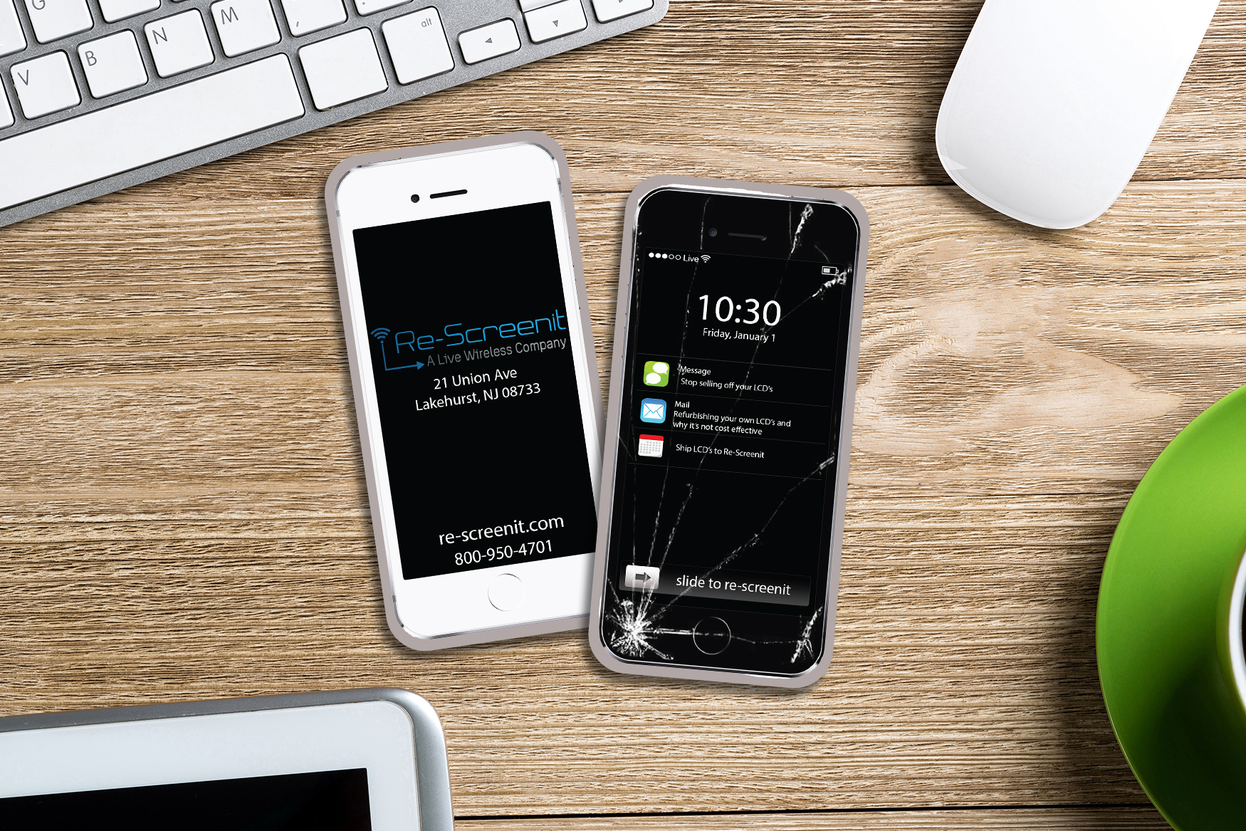 Re-Screenit Wireless Company Business Cards